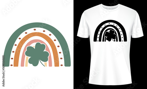 Retro St Patrick's Rainbow T-shirt Design