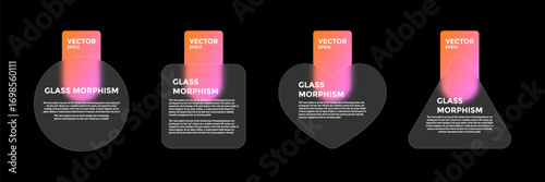 Modern business graph template showcases a glass morphing effect, designed for effective data presentation. Suitable for various professional settings and uses in infographics.