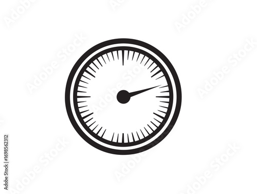 Precision Dial Indicator Icon in Clean Minimal Vector Line Design