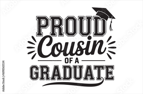 A black graduation cap with a gold tassel, "CLASS OF 2025" text, "CONGRATS!", a rolled diploma, and scattered stars, vector on white background. 