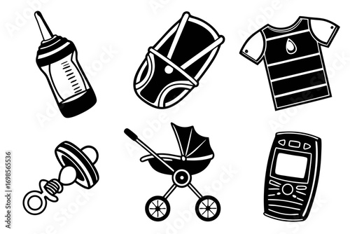 Collection of baby items and accessories