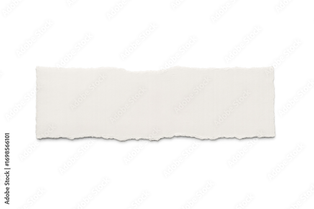 Obraz premium White torn paper piece with transparent background for easy isolation
