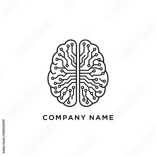 digital brain, circuit board, technology, artificial intelligence, neural network.
