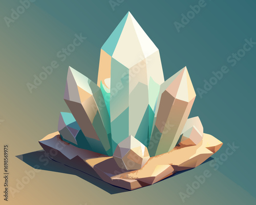 Abstract origami paper art with geometric crane and boat vectors