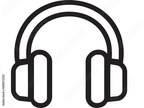 Safety Ear Muffs Symbol in Elegant Professional Minimal Vector Illustration