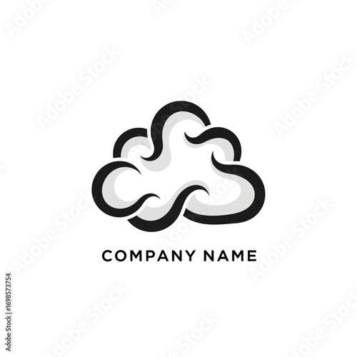 Modern cloud logo design for technology and cloud computing businesses.