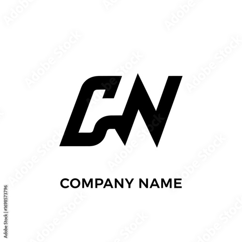 Modern CN letter logo design for company branding.