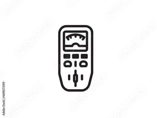 Digital Electrical Tester Illustration in Modern Elegant Vector Artwork