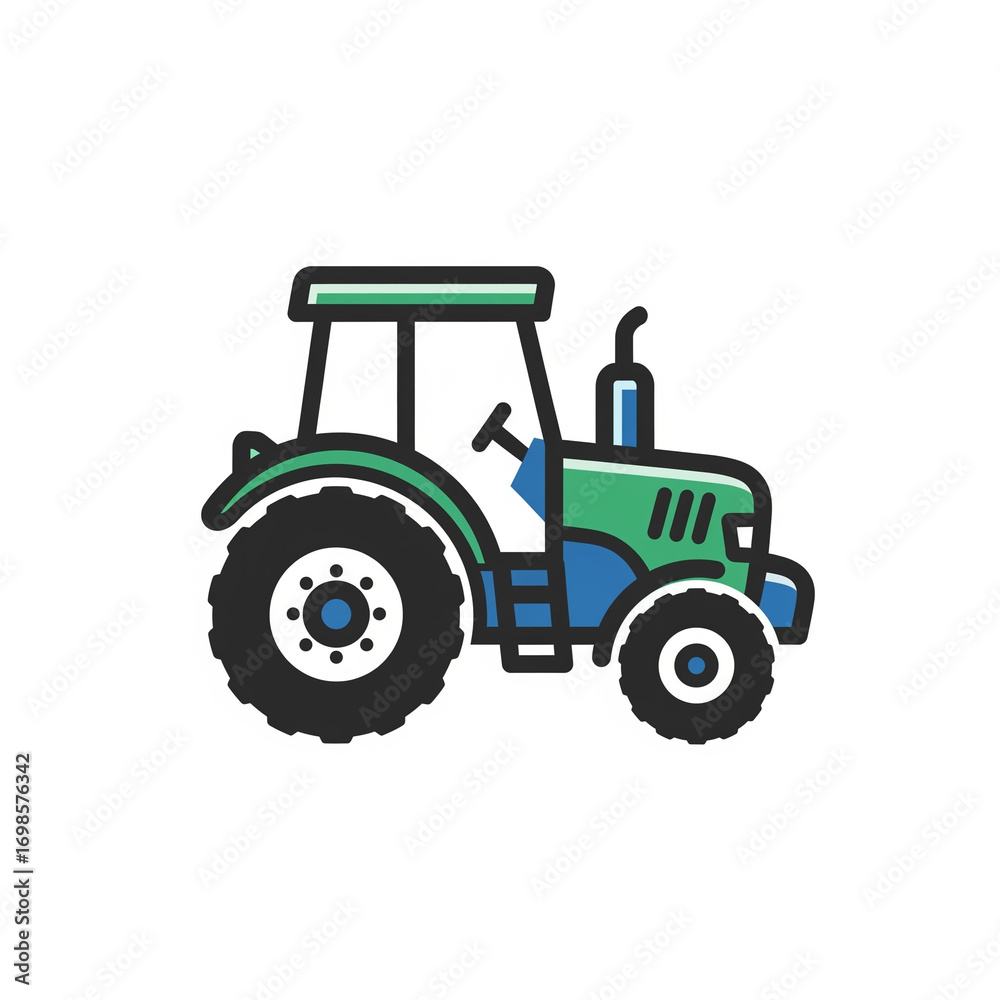 Obraz premium tractor isolated on white background