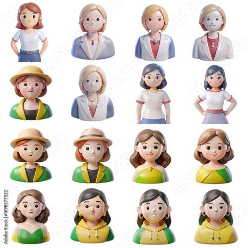 Diverse 3D Human Avatars Collection - Multigenerational & Multicultural Characters - Generative AI