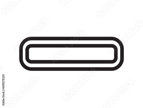 Extension Bar Icon in Simple Clean Minimal Vector Line Artwork