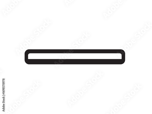 Elegant Extension Bar Symbol in Stylish Modern Black Vector Illustration