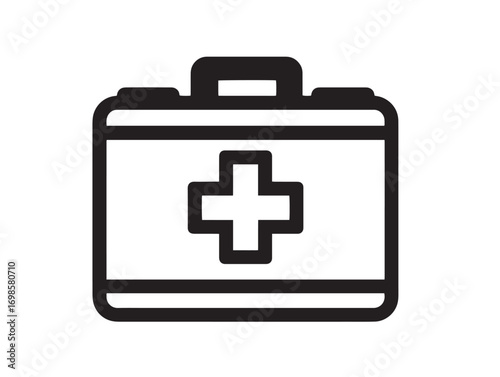 Minimalist First Aid Kit Drawing for Professional Safety Design