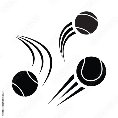Padel ball with speed lines