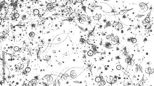 Vector scratch grunge texture background distressed overlay for vintage effect. Handcrafted grunge texture vector overlay illustration for retro design depth. 