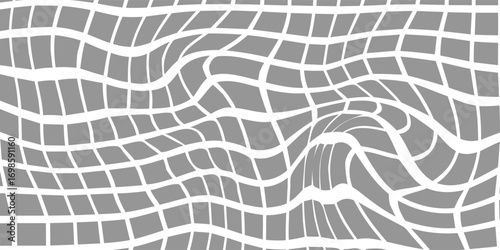 Black chrome Steel Grating seamless structure. Chainlink isolated on white background. Vector illustration. EPS 10.