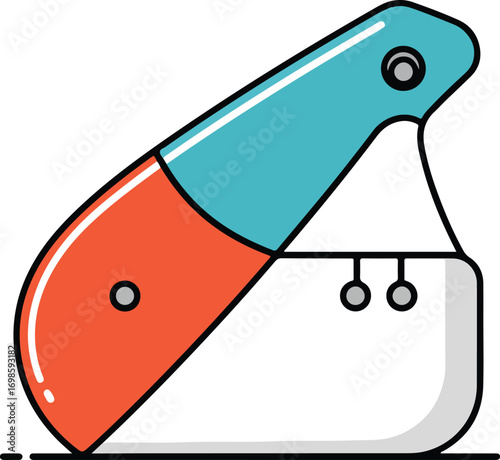 Flat Design Capsule Shape Medication Pill Pharmacology Treatment Icon