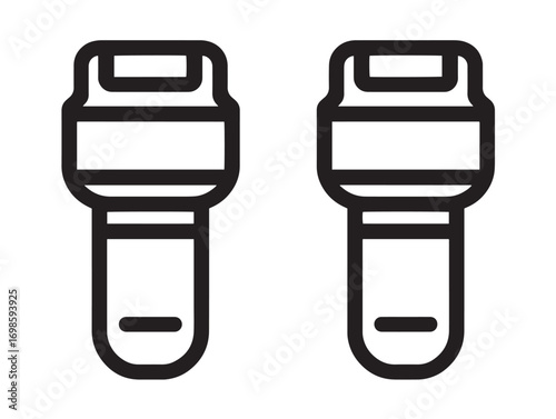 Clean Minimal Vector Impact Sockets Tool Illustration for Industrial Use