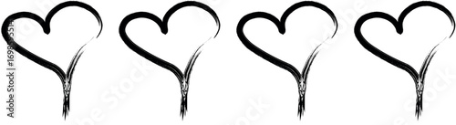 The Everlasting Beating Heart: Romantic Silhouette Vectors of Half-Heart Bonds, Black Line Love Feelings, and Timeless Heart Relations