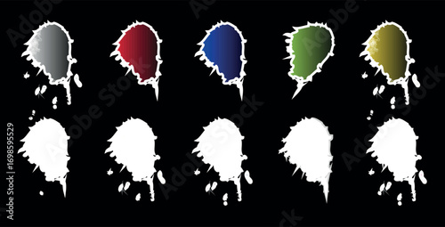 Handmade Grungy Paint and Ink Brushes – Artistic Gradiant Colour Stroke Boxes, Frames, and Rough Line Elements for Creative Vector Design