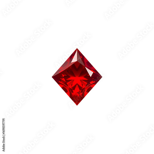 red diamond on white background