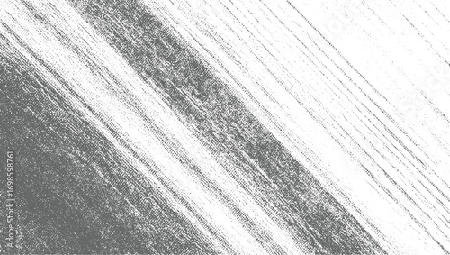 Monochrome Grunge Vector Fabric Texture with Irregular Distressed Abstract Overlay on Transparent Background