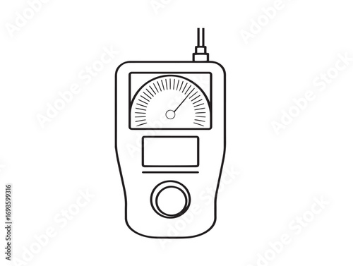 Precision insulation tester icon minimal stylish vector graphic