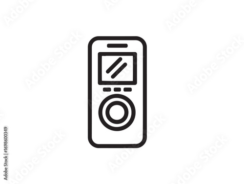 Laser distance meter icon sleek modern minimal vector illustration