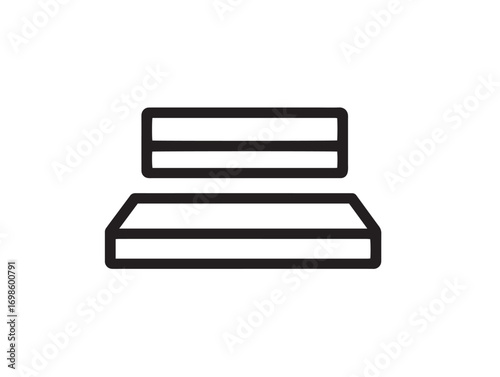 Precision level measuring tool icon minimal clean vector illustration