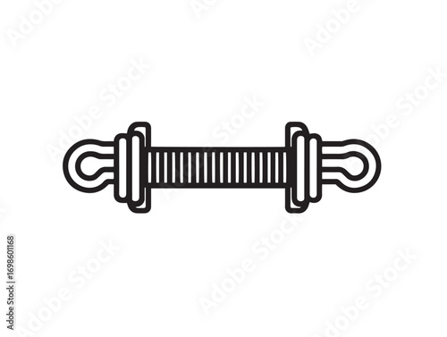 Heavy duty load binder icon sleek professional line illustration