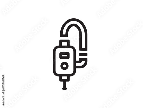 Detailed lockout tagout safety kit icon stylish vector design