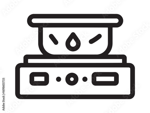 Moisture analyzer tool icon sleek professional minimal vector drawing