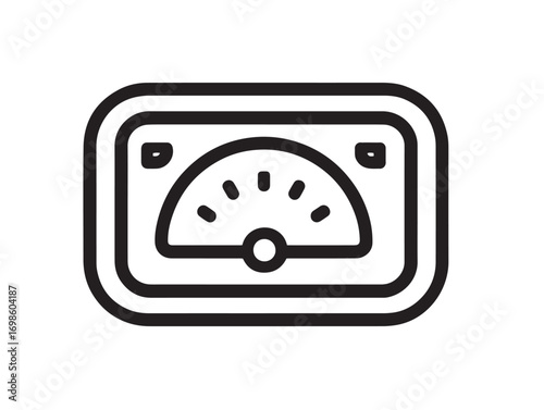 Multimeter electrical testing tool icon sleek clean minimal illustration