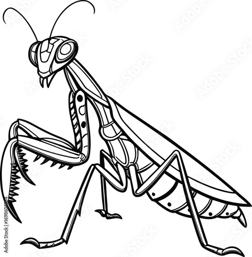 Praying mantis insect illustration arthropod invertebrate