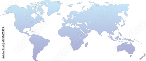Clean Vector World Map for Presentations