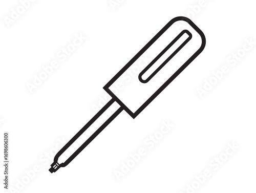 Stylish nut driver outline in clean vector art