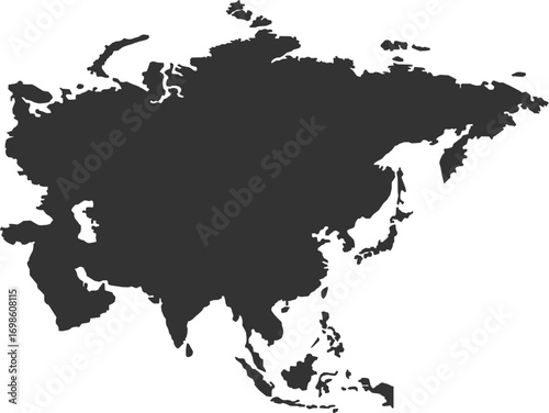 Geopolitical Vector Map of Asia