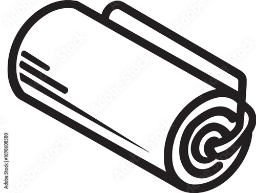 Modern paint roller tool icon in clean vector design