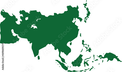 Asia Region Map for Educational and Business Use