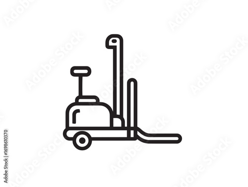 Industrial pallet jack icon in professional clean vector art