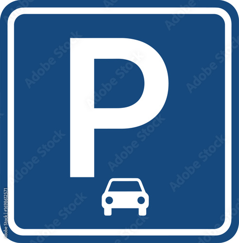 Street Road Parking Sign Icon