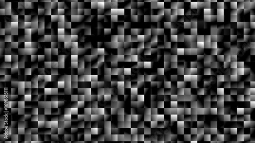 Digital mosaic technology background. Abstract moving light pixel dots in motion. Digital loop square field animated background	

