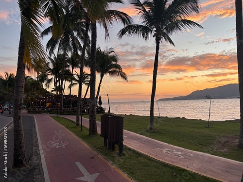 Sunset in Pereque Beach in Ilhabela, Sao Paulo, Brazil.