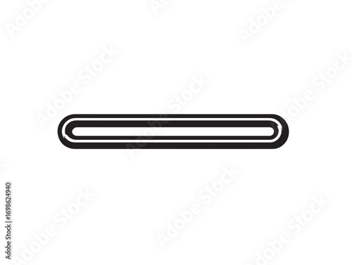Strong Durable Pry Bar Icon in Clean Sleek Minimal Vector Artwork