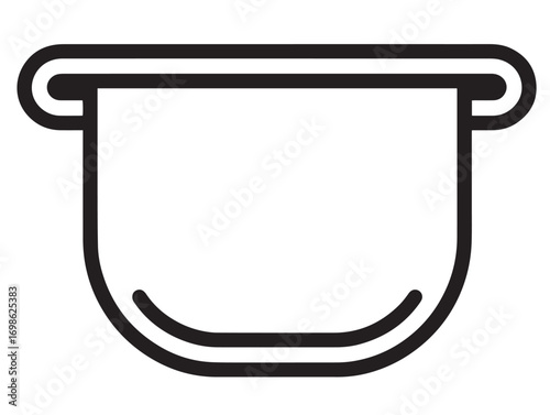 Functional Utility Pry Bar Icon in Clean Stylish Minimal Vector Illustration