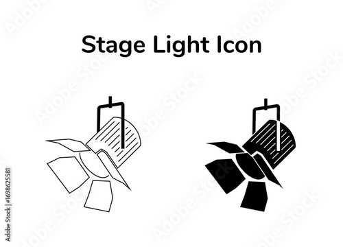 Stage Light Icon | Spotlight, Theater, Concert, Show, Performance Vector