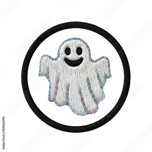 flying ghost with a smiling face
