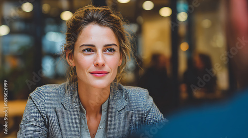 Wallpaper Mural hr manager executive business woman middle aged professional having job interview business discussion corporate office meeting leadership career team management Torontodigital.ca