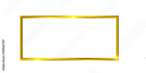 golden frame with luminous dust light particles