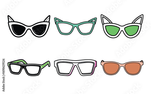 Vector art of sunglasses collection